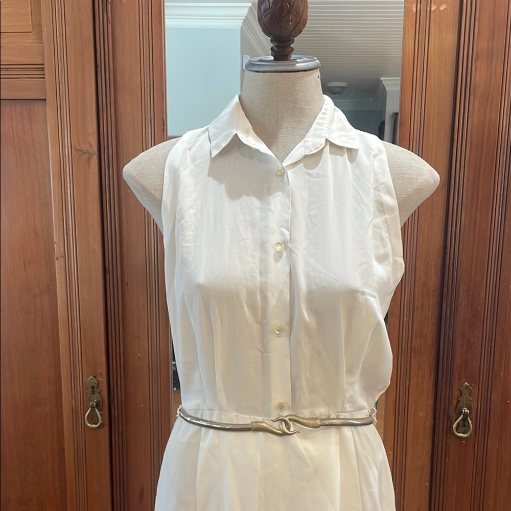 Vintage Cream Midi Dress - Picture 2 of 14